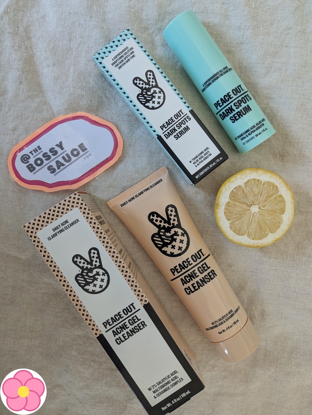Peace Out Acne Gel Cleanser + Dark Spots Serum Duo NWT